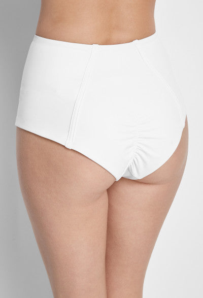 White High Waist Bikini Bottom